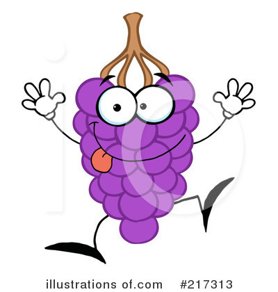 Royalty-Free (RF) Grape Clipart Illustration by Hit Toon - Stock Sample #217313