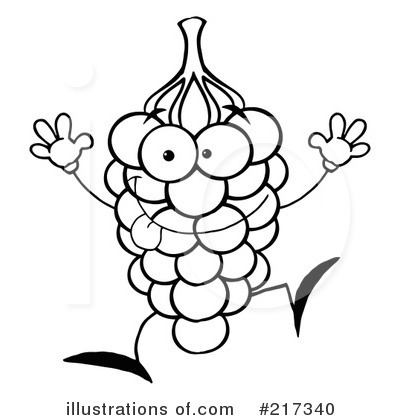 Royalty-Free (RF) Grape Clipart Illustration by Hit Toon - Stock Sample #217340