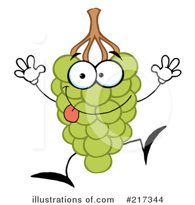 Royalty-Free (RF) Grape Clipart Illustration by Hit Toon - Stock Sample #217344