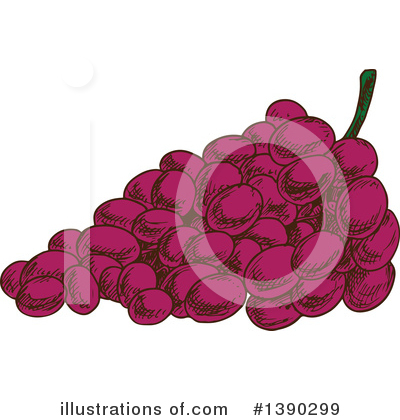 Royalty-Free (RF) Grapes Clipart Illustration by Vector Tradition SM - Stock Sample #1390299
