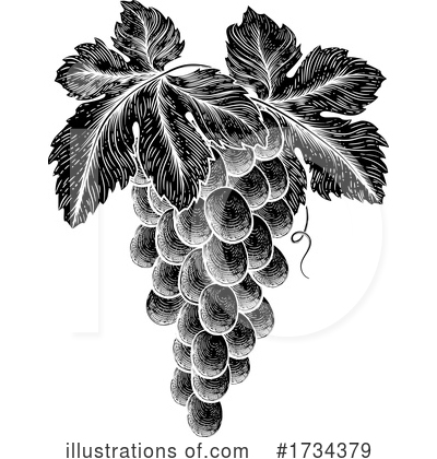 Grape Leaves Clipart #1734379 by AtStockIllustration