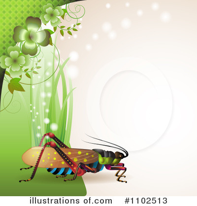 Royalty-Free (RF) Grasshopper Clipart Illustration by merlinul - Stock Sample #1102513