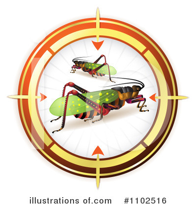 Royalty-Free (RF) Grasshopper Clipart Illustration by merlinul - Stock Sample #1102516