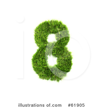 Royalty-Free (RF) Grassy Number Clipart Illustration by chrisroll - Stock Sample #61905