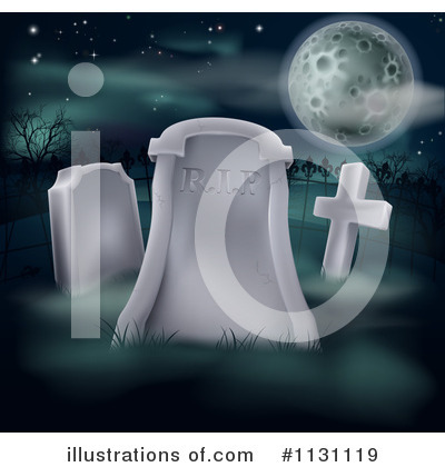 Royalty-Free (RF) Gravestone Clipart Illustration by AtStockIllustration - Stock Sample #1131119