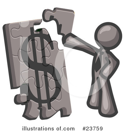 Royalty-Free (RF) Gray Collection Clipart Illustration by Leo Blanchette - Stock Sample #23759