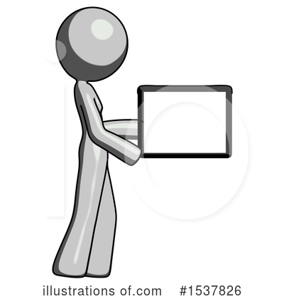 Royalty-Free (RF) Gray Design Mascot Clipart Illustration by Leo Blanchette - Stock Sample #1537826