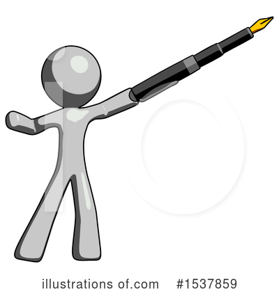 Royalty-Free (RF) Gray Design Mascot Clipart Illustration by Leo Blanchette - Stock Sample #1537859