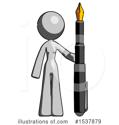 Royalty-Free (RF) Gray Design Mascot Clipart Illustration by Leo Blanchette - Stock Sample #1537879