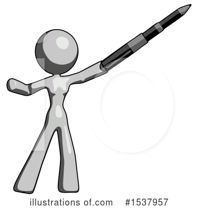 Royalty-Free (RF) Gray Design Mascot Clipart Illustration by Leo Blanchette - Stock Sample #1537957