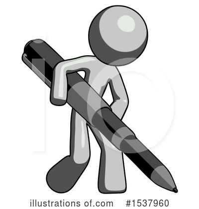 Royalty-Free (RF) Gray Design Mascot Clipart Illustration by Leo Blanchette - Stock Sample #1537960