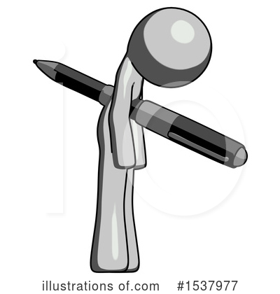 Royalty-Free (RF) Gray Design Mascot Clipart Illustration by Leo Blanchette - Stock Sample #1537977