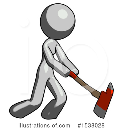 Royalty-Free (RF) Gray Design Mascot Clipart Illustration by Leo Blanchette - Stock Sample #1538028