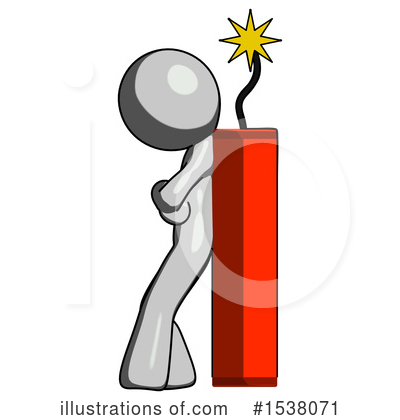 Royalty-Free (RF) Gray Design Mascot Clipart Illustration by Leo Blanchette - Stock Sample #1538071