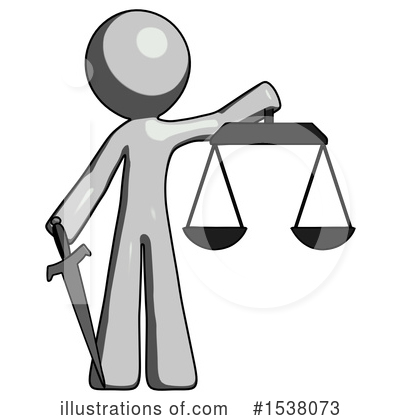 Royalty-Free (RF) Gray Design Mascot Clipart Illustration by Leo Blanchette - Stock Sample #1538073