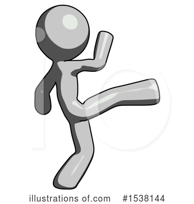 Royalty-Free (RF) Gray Design Mascot Clipart Illustration by Leo Blanchette - Stock Sample #1538144