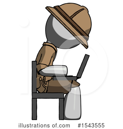 Royalty-Free (RF) Gray Design Mascot Clipart Illustration by Leo Blanchette - Stock Sample #1543555