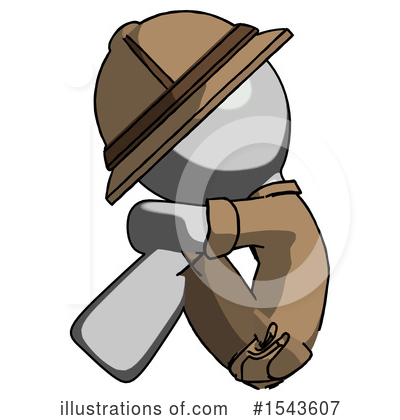 Royalty-Free (RF) Gray Design Mascot Clipart Illustration by Leo Blanchette - Stock Sample #1543607