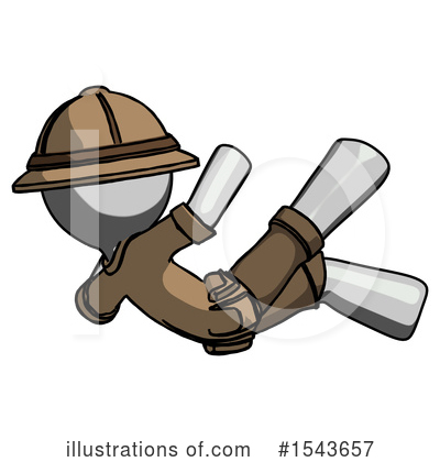 Royalty-Free (RF) Gray Design Mascot Clipart Illustration by Leo Blanchette - Stock Sample #1543657