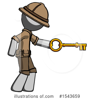 Royalty-Free (RF) Gray Design Mascot Clipart Illustration by Leo Blanchette - Stock Sample #1543659