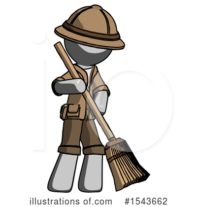 Royalty-Free (RF) Gray Design Mascot Clipart Illustration by Leo Blanchette - Stock Sample #1543662