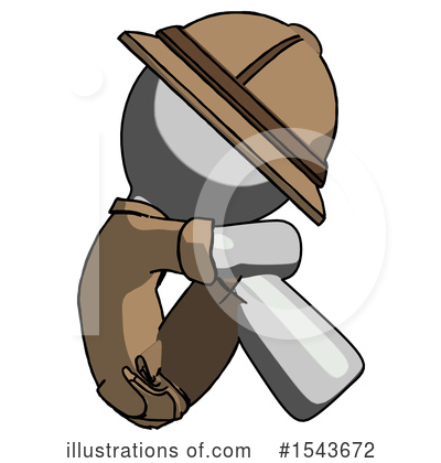 Royalty-Free (RF) Gray Design Mascot Clipart Illustration by Leo Blanchette - Stock Sample #1543672