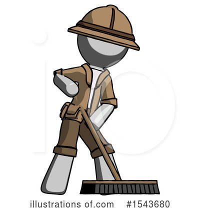 Royalty-Free (RF) Gray Design Mascot Clipart Illustration by Leo Blanchette - Stock Sample #1543680