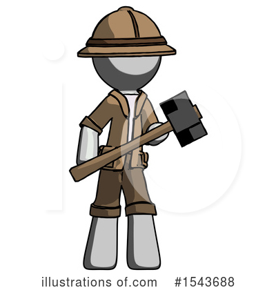 Royalty-Free (RF) Gray Design Mascot Clipart Illustration by Leo Blanchette - Stock Sample #1543688