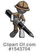 Gray Design Mascot Clipart #1543704 by Leo Blanchette