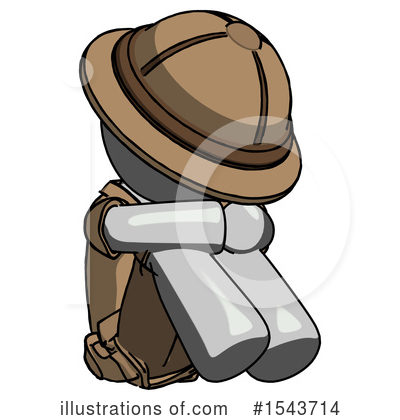Royalty-Free (RF) Gray Design Mascot Clipart Illustration by Leo Blanchette - Stock Sample #1543714