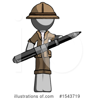Royalty-Free (RF) Gray Design Mascot Clipart Illustration by Leo Blanchette - Stock Sample #1543719