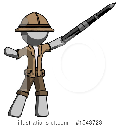 Royalty-Free (RF) Gray Design Mascot Clipart Illustration by Leo Blanchette - Stock Sample #1543723
