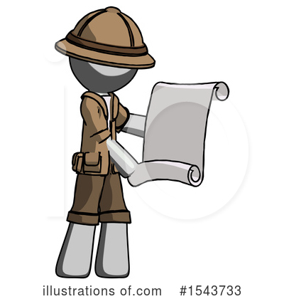 Royalty-Free (RF) Gray Design Mascot Clipart Illustration by Leo Blanchette - Stock Sample #1543733