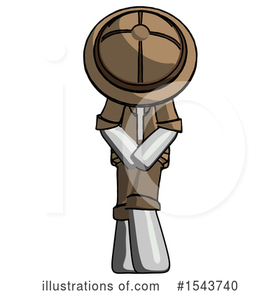 Royalty-Free (RF) Gray Design Mascot Clipart Illustration by Leo Blanchette - Stock Sample #1543740