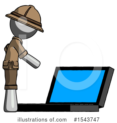 Royalty-Free (RF) Gray Design Mascot Clipart Illustration by Leo Blanchette - Stock Sample #1543747