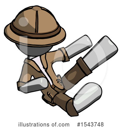 Royalty-Free (RF) Gray Design Mascot Clipart Illustration by Leo Blanchette - Stock Sample #1543748