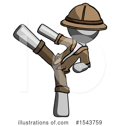 Royalty-Free (RF) Gray Design Mascot Clipart Illustration by Leo Blanchette - Stock Sample #1543759