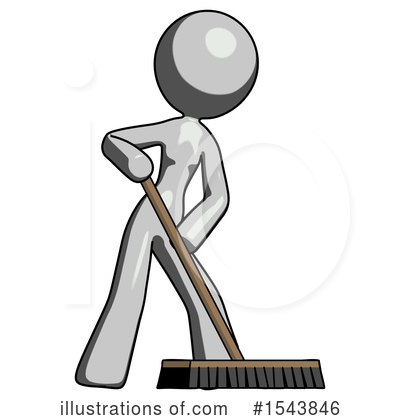 Royalty-Free (RF) Gray Design Mascot Clipart Illustration by Leo Blanchette - Stock Sample #1543846