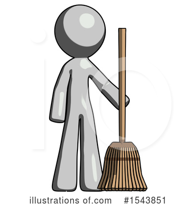Royalty-Free (RF) Gray Design Mascot Clipart Illustration by Leo Blanchette - Stock Sample #1543851