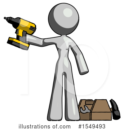 Royalty-Free (RF) Gray Design Mascot Clipart Illustration by Leo Blanchette - Stock Sample #1549493
