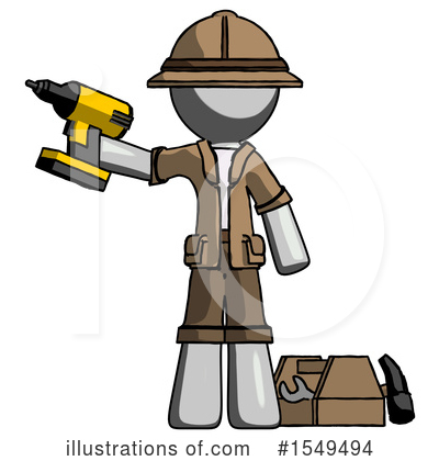 Royalty-Free (RF) Gray Design Mascot Clipart Illustration by Leo Blanchette - Stock Sample #1549494