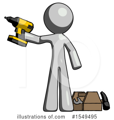 Royalty-Free (RF) Gray Design Mascot Clipart Illustration by Leo Blanchette - Stock Sample #1549495
