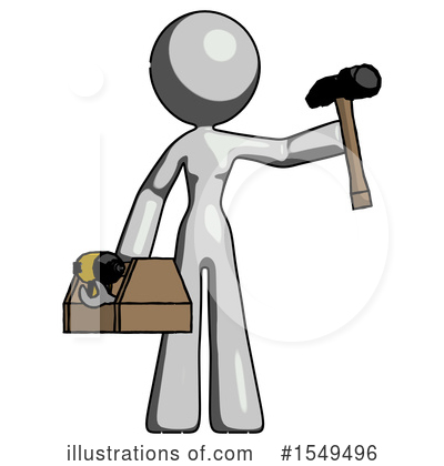 Royalty-Free (RF) Gray Design Mascot Clipart Illustration by Leo Blanchette - Stock Sample #1549496