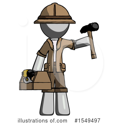 Royalty-Free (RF) Gray Design Mascot Clipart Illustration by Leo Blanchette - Stock Sample #1549497