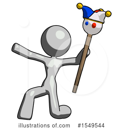 Royalty-Free (RF) Gray Design Mascot Clipart Illustration by Leo Blanchette - Stock Sample #1549544
