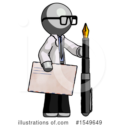 Royalty-Free (RF) Gray Design Mascot Clipart Illustration by Leo Blanchette - Stock Sample #1549649
