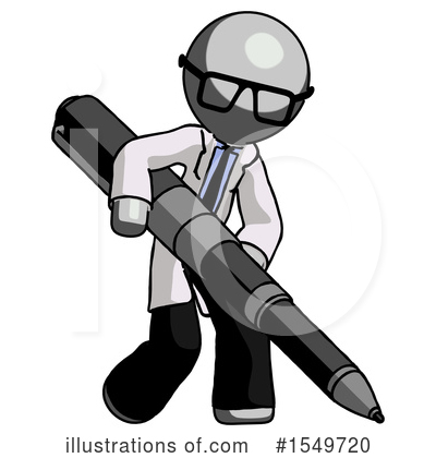 Royalty-Free (RF) Gray Design Mascot Clipart Illustration by Leo Blanchette - Stock Sample #1549720