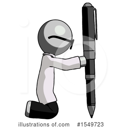 Royalty-Free (RF) Gray Design Mascot Clipart Illustration by Leo Blanchette - Stock Sample #1549723