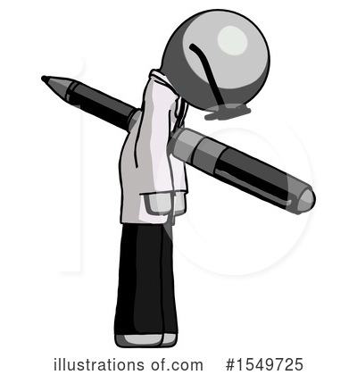 Royalty-Free (RF) Gray Design Mascot Clipart Illustration by Leo Blanchette - Stock Sample #1549725