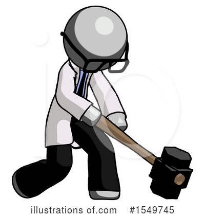 Royalty-Free (RF) Gray Design Mascot Clipart Illustration by Leo Blanchette - Stock Sample #1549745